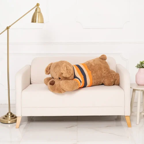Teddyway Ladies Plush Dog, Soft Toy, 70 Cm, 27 Inches, 2.3 Feet, White - Teddyway