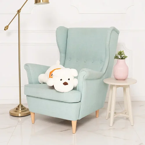 Teddyway Ladies Plush Dog, Soft Toy, 70 Cm, 27 Inches, 2.3 Feet, White - Teddyway